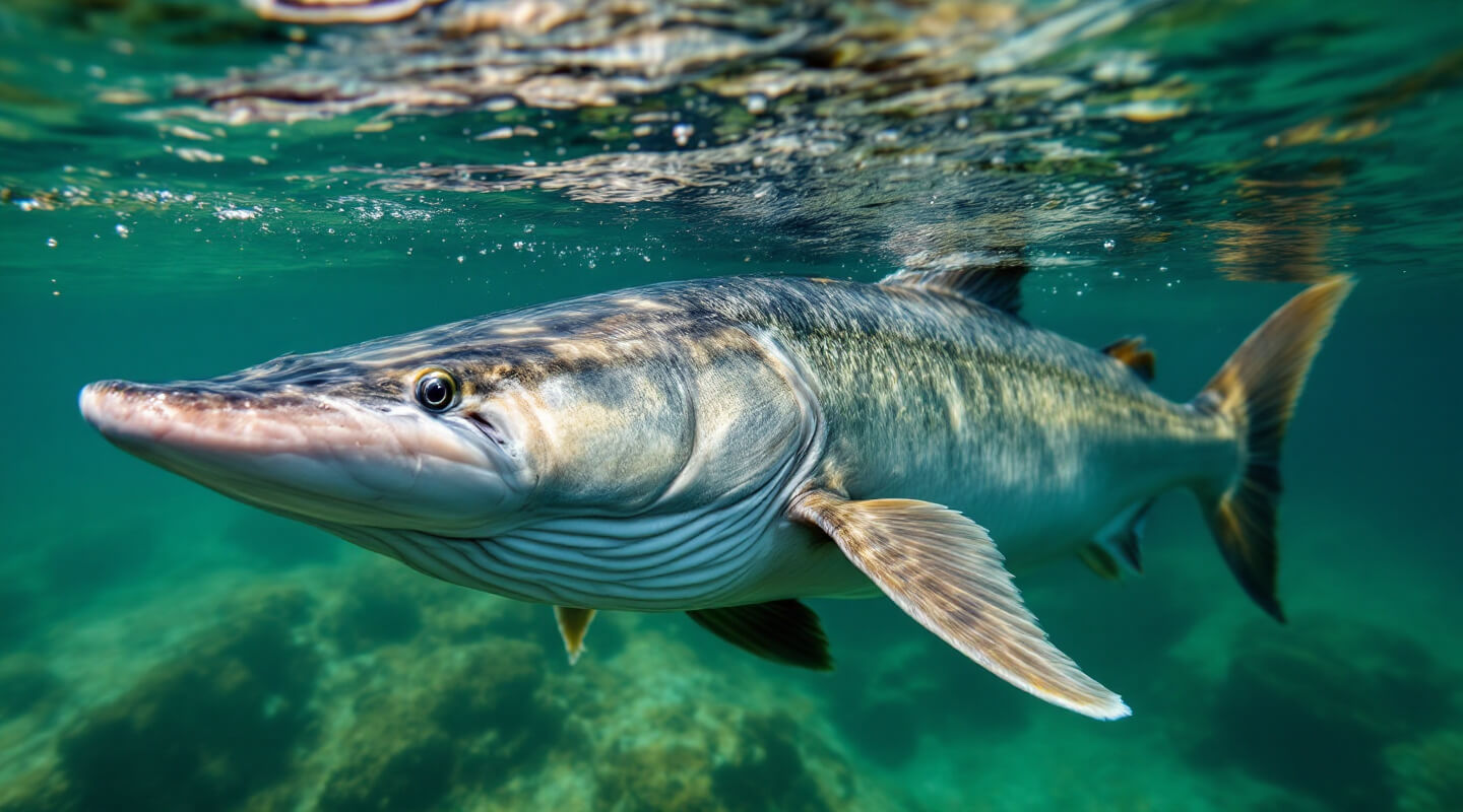Gentle release of 48-inch muskellunge back into St. Lawrence River waters