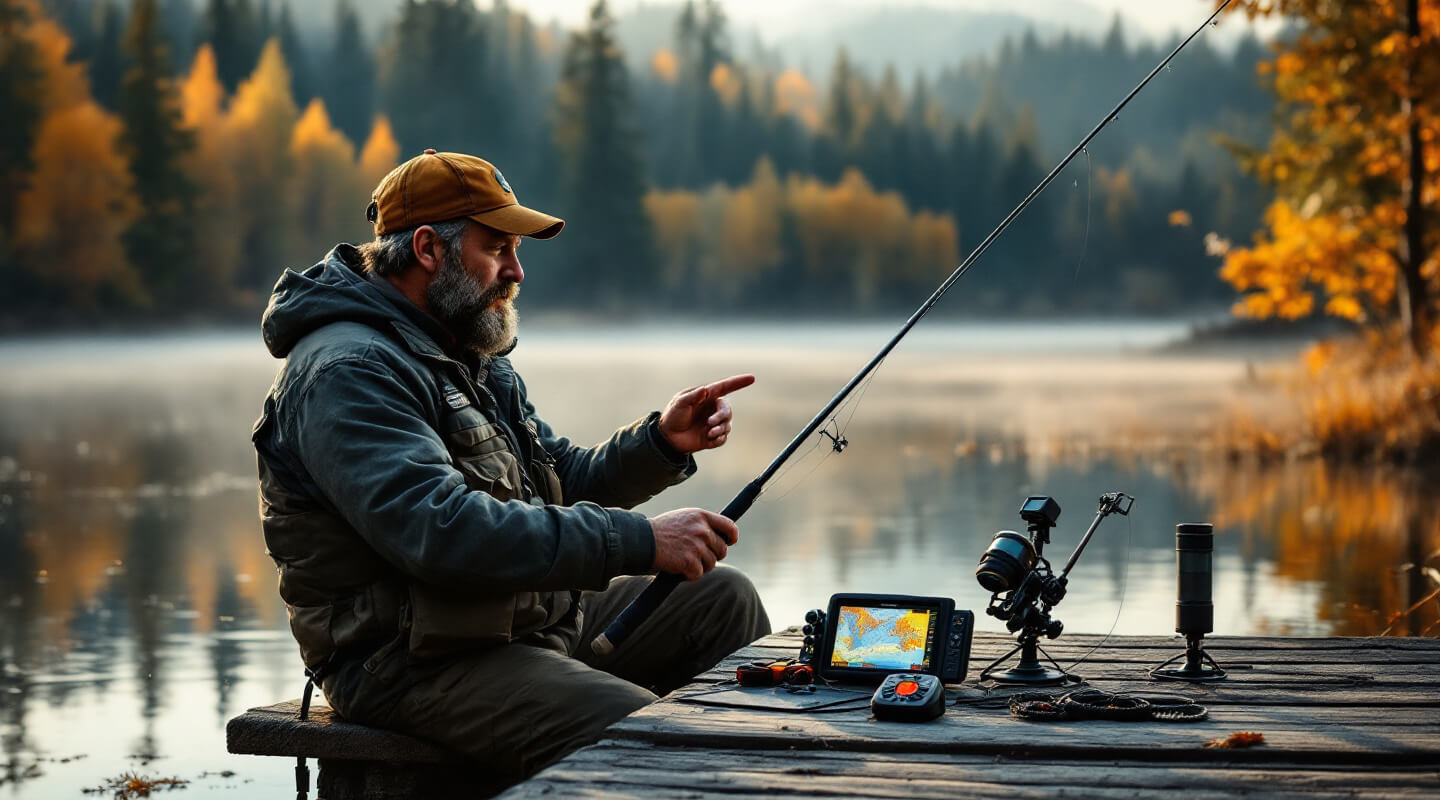 Exclusive fishing guide showing member secret fishing spot on pristine wilderness lake